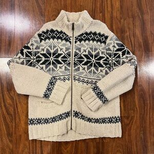 Eddie Bauer hand knit cowichan sweater